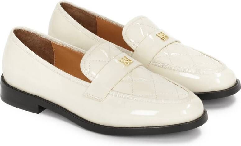 Kazar Gestikte lakleren loafers Beige Dames