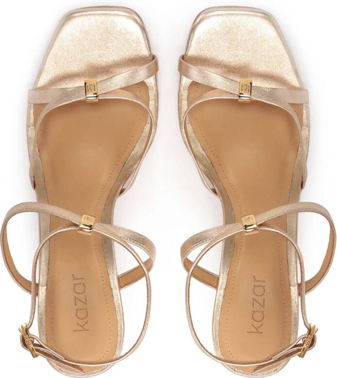 Kazar Gouden Anker Plateau Sandalen Yellow Dames