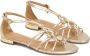 Kazar Gouden flip flop sandalen met elkaar verweven bandjes Yellow Dames - Thumbnail 2