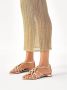 Kazar Gouden flip flop sandalen met elkaar verweven bandjes Yellow Dames - Thumbnail 3