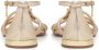 Kazar Gouden flip flop sandalen met elkaar verweven bandjes Yellow Dames - Thumbnail 6