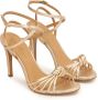 Kazar Gouden hoge stiletto sandalen met dunne bandjes en knopen Yellow Dames - Thumbnail 2