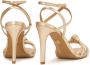 Kazar Gouden hoge stiletto sandalen met dunne bandjes en knopen Yellow Dames - Thumbnail 6