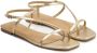 Kazar Gouden leren sandalen op een platte hak Yellow Dames - Thumbnail 2