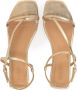 Kazar Gouden leren sandalen op een platte hak Yellow Dames - Thumbnail 4