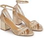 Kazar Gouden post sandalen met gevlochten bandjes Yellow Dames - Thumbnail 2