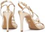 Kazar Gouden stiletto sandalen met dunne bandjes Yellow Dames - Thumbnail 3