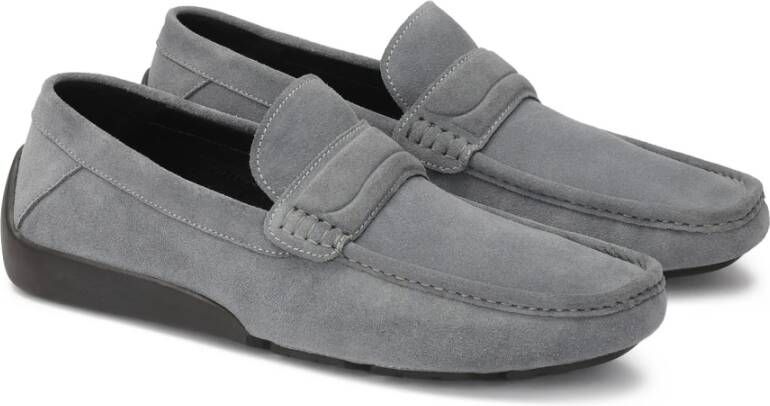 Kazar Grijze suède mocassins Gray Heren