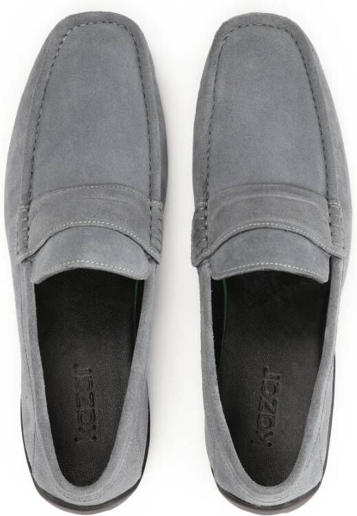 Kazar Grijze suède mocassins Gray Heren