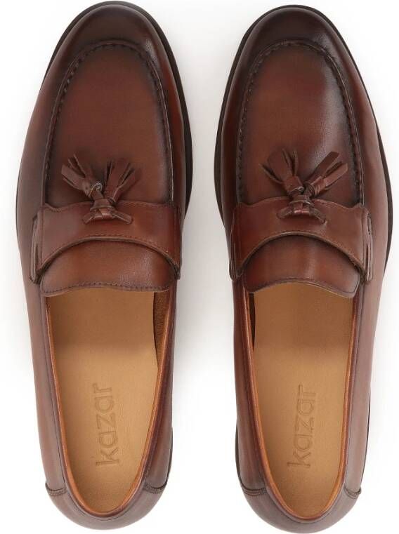 Kazar Heren casual leren loafers Brown Heren