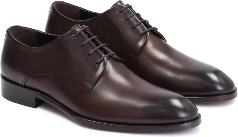 Kazar Heren elegante donkerbruine Derby schoenen Brown Heren