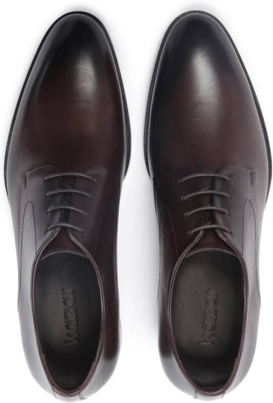 Kazar Heren elegante donkerbruine Derby schoenen Brown Heren