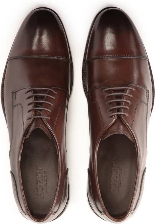 Kazar Heren formele derby schoenen met open vampen uit de Limited Collection Brown Heren