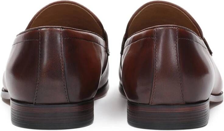 Kazar Heren klassieke bruin lederen loafers Brown Heren