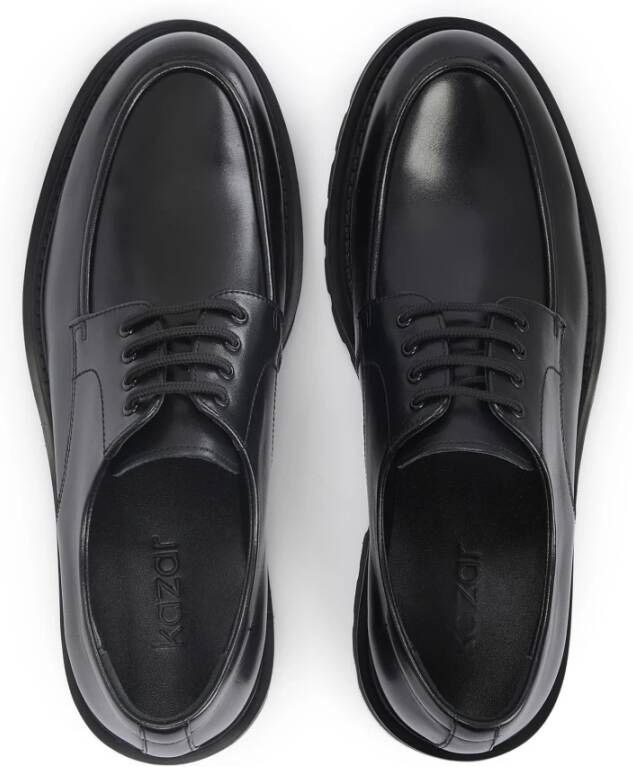 Kazar Heren klassieke stijl leren Derby schoenen Black Heren