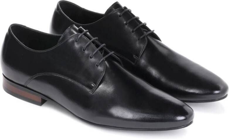 Kazar Heren klassieke zwarte echte leren derby schoenen Black Heren