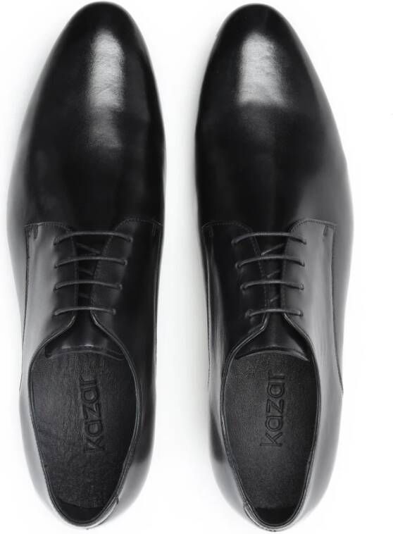 Kazar Heren klassieke zwarte echte leren derby schoenen Black Heren