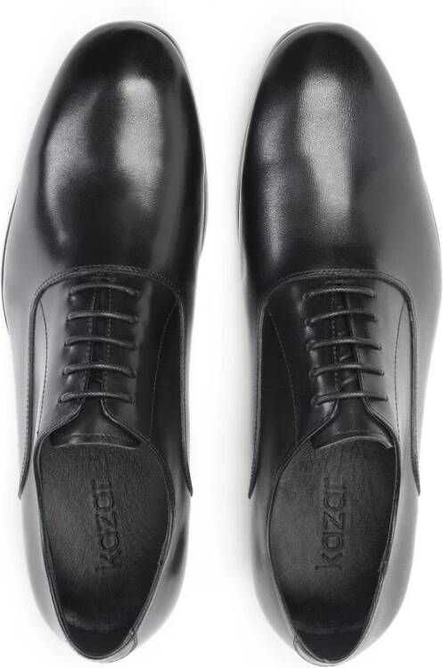 Kazar Heren leren Oxfords met gesloten vampen Black Heren