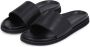 Kazar Studio Heren leren slippers op een verhoogde zool Black Heren - Thumbnail 9