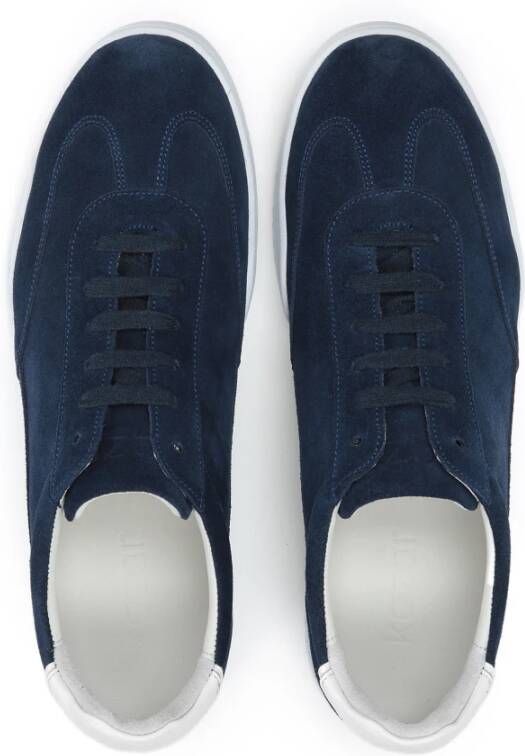 Kazar Heren marineblauwe oxfords met witte zool Blue Heren