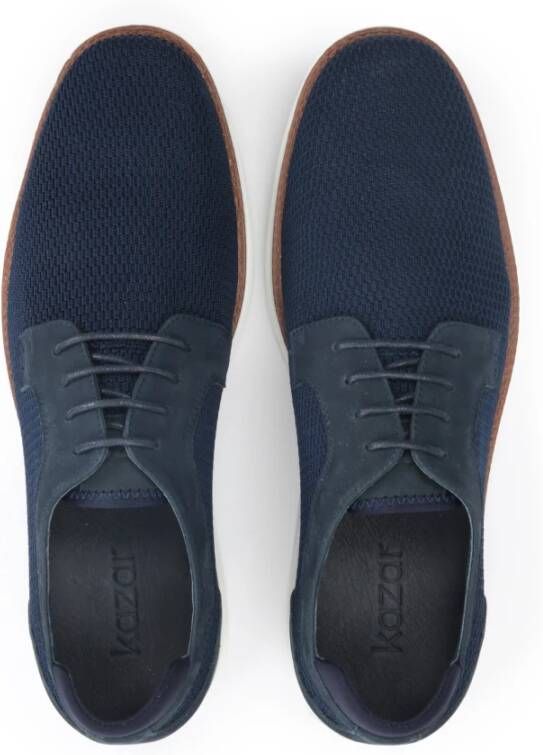 Kazar Heren nubuck- en stoffen lichtgewicht vrijetijdsschoenen Blue Heren