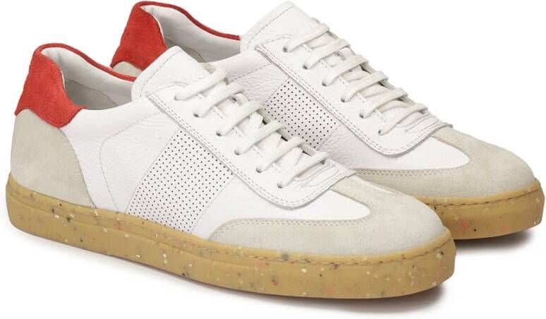 Kazar Heren sneakers van gecombineerde materialen White Heren