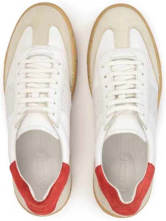 Kazar Heren sneakers van gecombineerde materialen White Heren