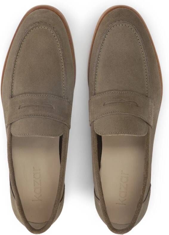 Kazar Heren universele loafers in taupe Beige Heren