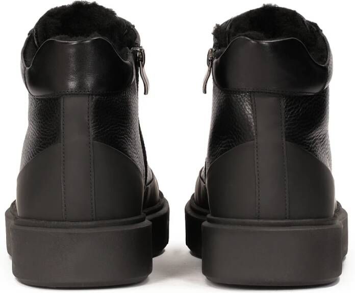 Kazar High-top sneakers met mat rubberen inzetstuk Black Heren