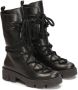 Kazar Hoge leren veterschoenen Black Dames - Thumbnail 4