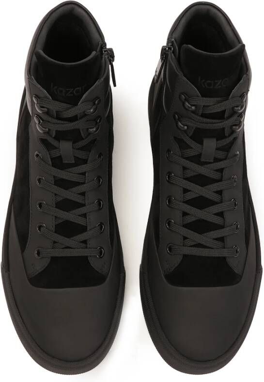 Kazar Hoge sneakers in drie verschillende materialen Black Heren