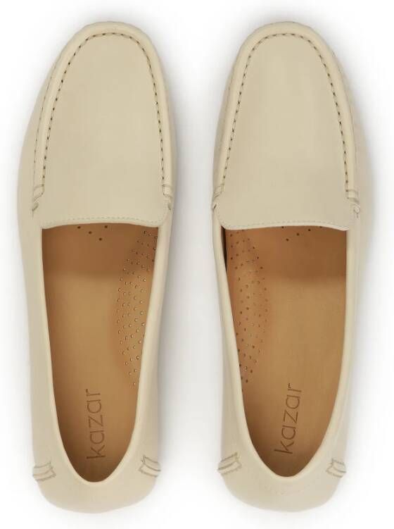 Kazar Instap mocassins met traditioneel stiksel Beige Dames