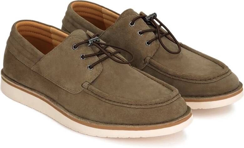 Kazar Khaki derby schoenen voor heren in zeilstijl Green Heren