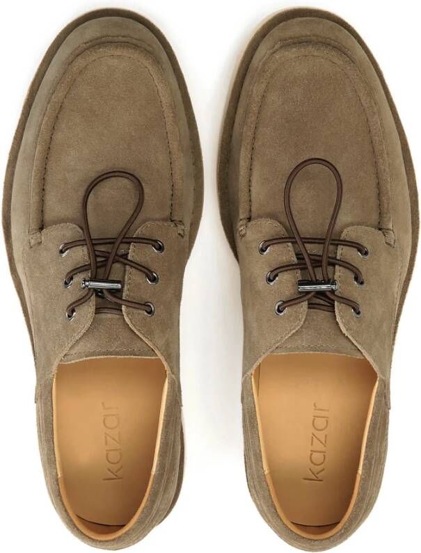 Kazar Khaki derby schoenen voor heren in zeilstijl Green Heren