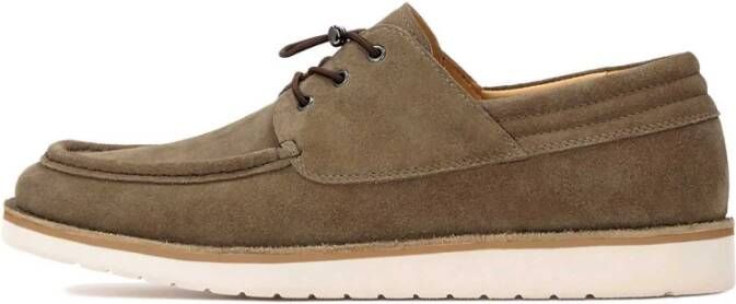 Kazar Khaki derby schoenen voor heren in zeilstijl Green Heren