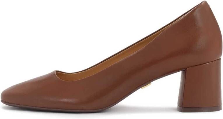 Kazar Klassieke bruine pumps met vierkante neus Brown Dames