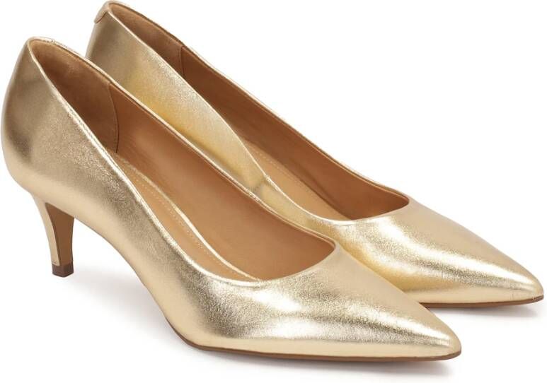 Kazar Klassieke gouden pumps met lage hak Yellow Dames