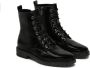 Kazar Klassieke lakleren kreukel sneakers Black Dames - Thumbnail 2