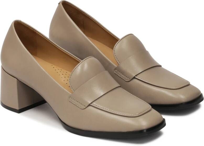 Kazar Klassieke leren pumps in taupe kleur Beige Dames