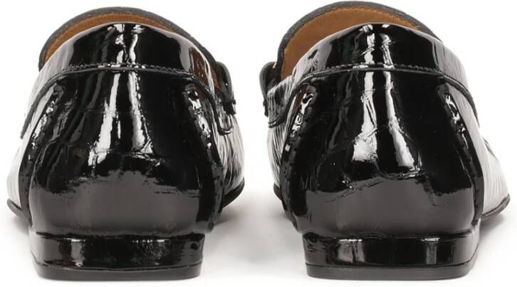 Kazar Klassieke mocassins in reliëf lakleer Black Dames