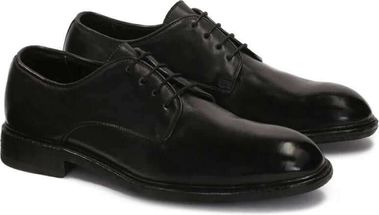 Kazar Klassieke zwarte halfschoenen op een leren zool Black Heren