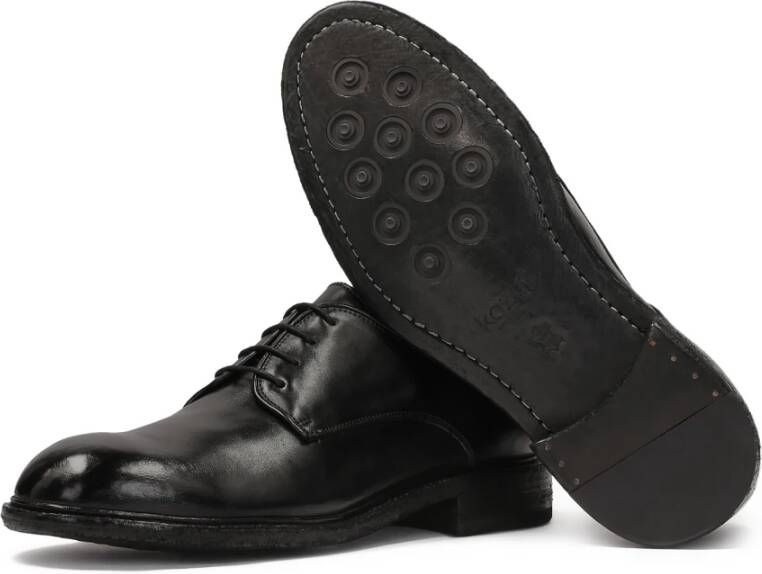 Kazar Klassieke zwarte halfschoenen op een leren zool Black Heren