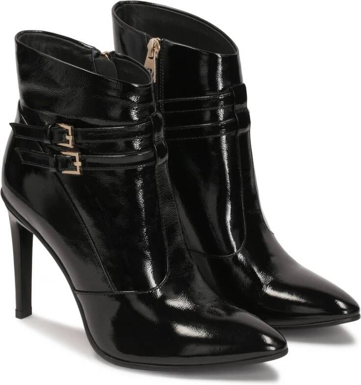 Kazar Klassieke zwarte lakleren stilettohak laarzen Black Dames