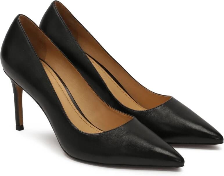 Kazar Klassieke zwarte natuurlederen stiletto's Black Dames