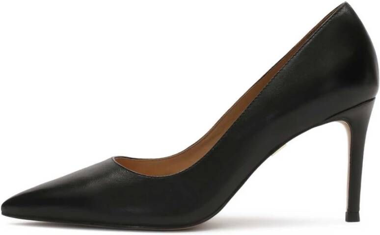 Kazar Klassieke zwarte natuurlederen stiletto's Black Dames