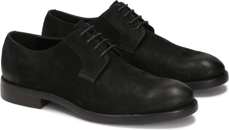 Kazar Klassieke zwarte nubuck halfschoenen Black Heren