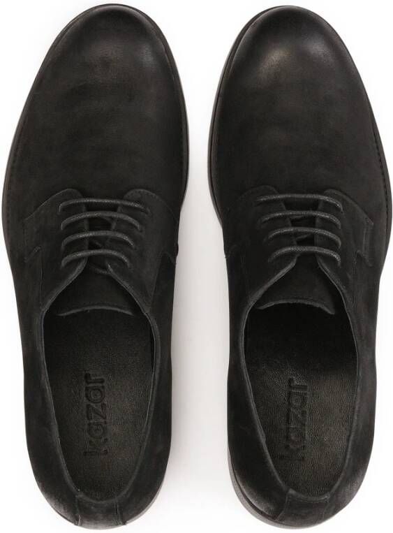 Kazar Klassieke zwarte nubuck halfschoenen Black Heren