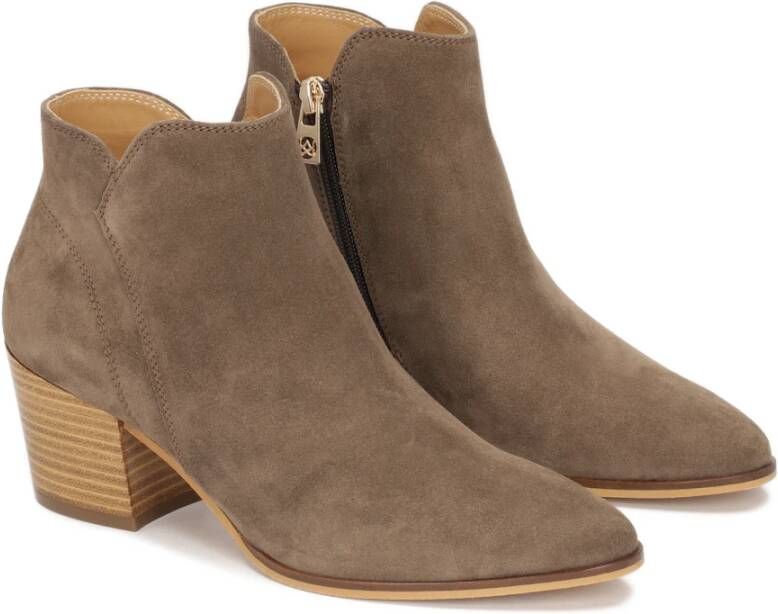 Kazar Lage cowboy laarzen in suède Beige Dames