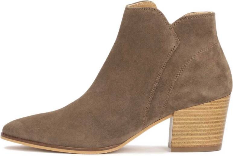 Kazar Lage cowboy laarzen in suède Beige Dames