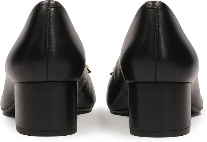 Kazar Lage leren pumps met metalen versiering Black Dames